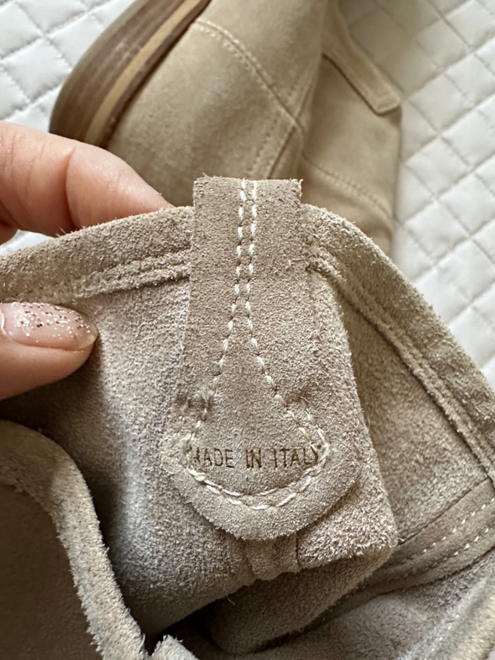 Geox Beige Suede Lace-Up Mid-Calf Boots - Picture 9 of 11